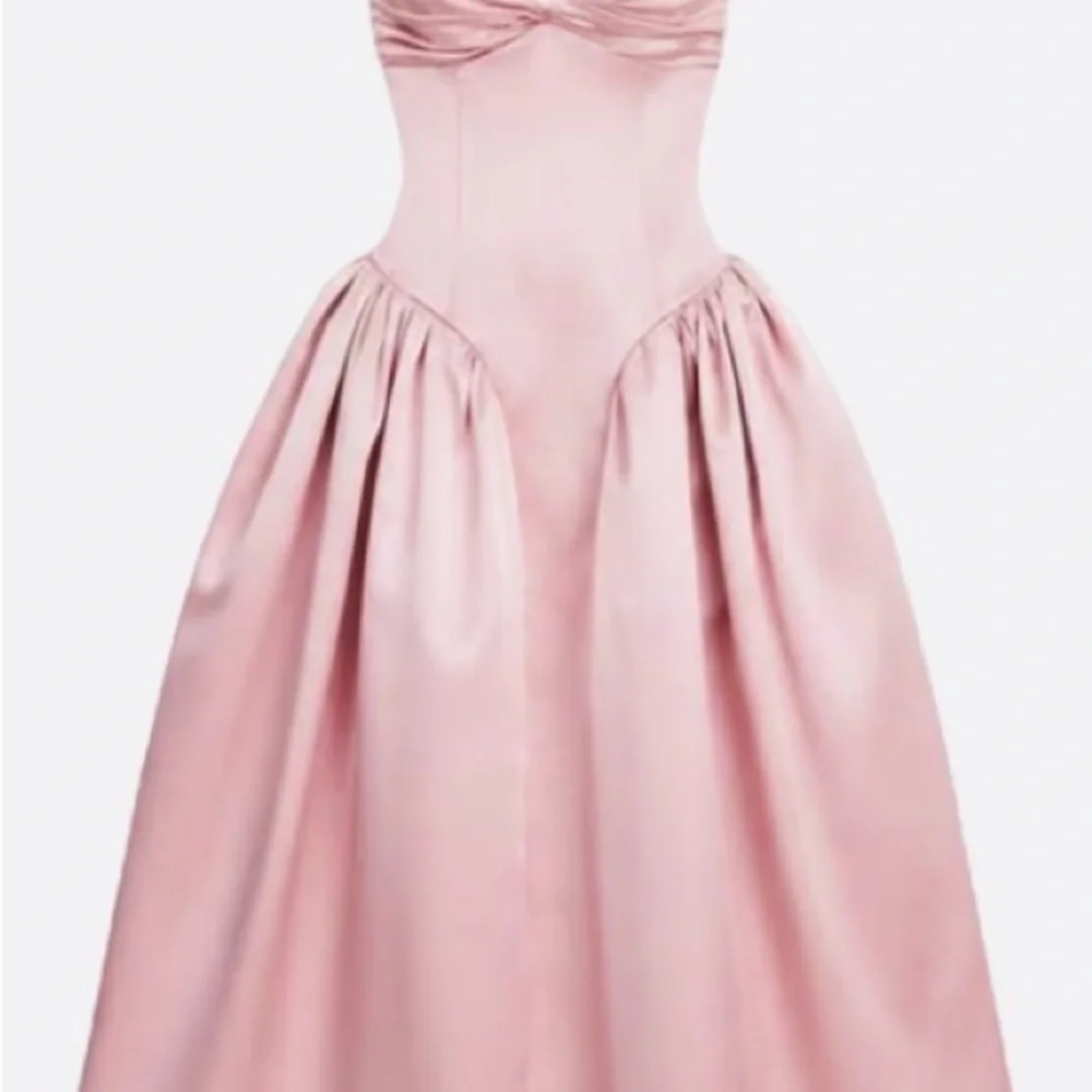 Miss Circle Tullia Satin Ruched Midi Spaghetti Strap Dress‎ XL